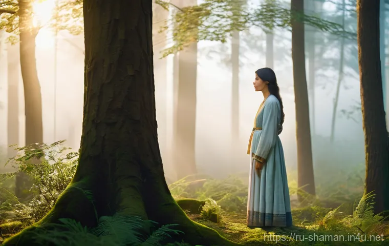 무속 신 내림 의식 - **Prompt for Inner Exploration and Spiritual Search:**
"A serene, diverse individual, aged 20-30...
